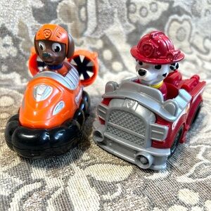 4/$20  2 Paw Patrol Racers: Marshall in his Firetruck & Zuma in his Hovercraft